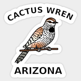 Cactus Wren, State Bird of Arizona Sticker